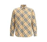 Burberry - Camicia Classica in Cotone a Quadri Regular Fit - - Shirts - Uomo - Beige - S