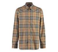 Burberry - Camicia di cotone a quadri - - Shirts - Uomo - Beige - L