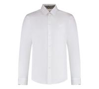 Burberry - Camicia di cotone con motivo a quadri - - Shirts - Uomo - Bianco - L