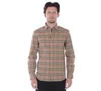 BURBERRY Camicia Manica a Lunga in Cotone Uomo Simpson 80209661 Check Beige (XL)
