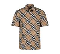 Burberry - Camicia Regular Fit a Quadri in Cotone - - Shirts - Uomo - Beige - M