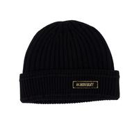 Burberry - Cappello Beanie in Lana Nera - - Accessories - Donna - Nero - ONE SIZE