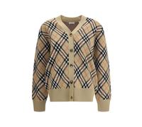 Burberry - Cardigan in lana Archivio Check - - Knitwear - Donna - Beige - S