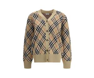 Burberry - Cardigan in lana Archivio Check - - Knitwear - Donna - Beige - S