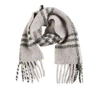 Burberry - Check Alpaca Wool Blend Bouclé Scarf - - Accessories - Donna - Grigio - ONE SIZE