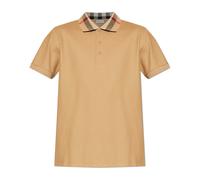 Burberry - Check Collar Cotton Polo Shirt - - Tops - Uomo - Beige - S