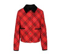 Burberry - Check Cotton Quilted Cropped Jacket - - Jackets - Donna - Rosso - L