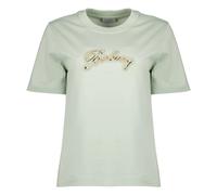 Burberry - Check Cursive Logo Cotton T-shirt - - Tops - Donna - Verde - XS