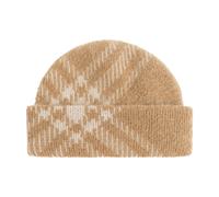 Burberry - Check Mohair Wool Blend Beanie - - Accessories - Uomo - Beige - ONE SIZE
