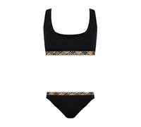 Burberry - Check Trim Bikini Top - - Swimwear - Donna - Nero - S