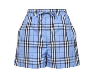 Burberry - Checked Drawstring Shorts - - Shorts - Donna - Blu - 2XS