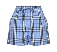 Burberry - Checked Drawstring Shorts - - Shorts - Donna - Blu - S