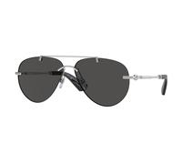 Burberry Donna BE3151 100587 Occhiali da sole Metallo Argento Grigio Pilot Normale