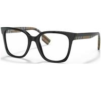 Burberry Donna BE2347 EVELYN 3942 Montature da vista Acetato Nero Trasparente Squadrata Normale