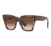 Burberry Kitty BE4364 3967/13 Women's Sunglasses - Brown Check Frame, Brown Gradient Lenses
