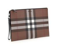 Burberry - Large Check E-Canvas Zip Pouch - - Bags - Uomo - Marrone - ONE SIZE