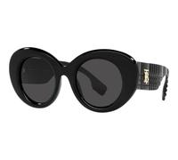Burberry Margot BE4370U 3001/87 Women's Sunglasses - Black Frame, Dark Grey Lenses