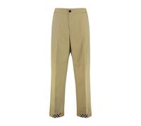 Burberry - Pantaloni sartoriali classici con bordo a quadri - - Trousers - Uomo - Beige - M