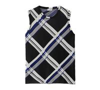 Burberry - Plaid Knit Sleeveless Top - - Tops - Donna - Multicolore - M