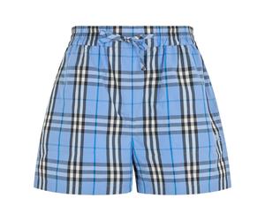 Burberry - Plaid Shorts - - Shorts - Donna - Blu - 2XS