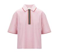 Burberry - Polo con Zip Corta - - Tops - Donna - Rosa - L