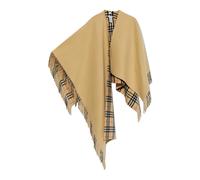 Burberry - Poncho in Lana - - Jackets - Donna - Beige - ONE SIZE