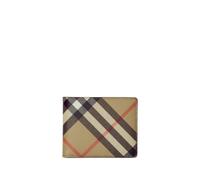 Burberry - Portafoglio Beige a Pieghe con Check - - Accessories - Uomo - Beige - ONE SIZE