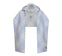 Burberry - Sciarpa con cappuccio in lana a quadri - - Accessories - Donna - Blu - ONE SIZE