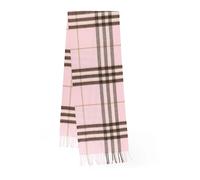 Burberry - Sciarpa con frange e motivo a quadretti - - Accessories - Donna - Rosa - ONE SIZE