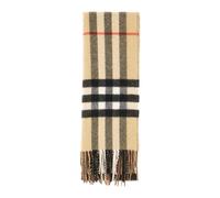 Burberry - Sciarpa in cashmere a scacchi a contrasto - - Accessories - unisex - Beige - ONE SIZE