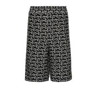 Burberry - Shorts in raso di seta con motivo B - - Shorts - Uomo - Nero - M