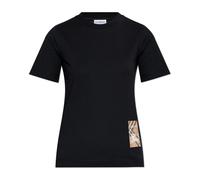 Burberry - T-shirt con applicazione logo - - Tops - Donna - Nero - S