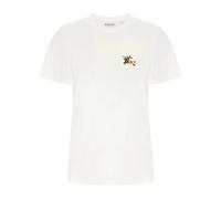 Burberry - T-shirt con etichetta Check - - Tops - Donna - Bianco - S
