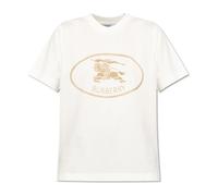 Burberry - T-shirt con logo - - Tops - Donna - Beige - M