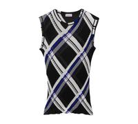 Burberry - Top in Jacquard di Seta a Coste - - Knitwear - Uomo - Multicolore - S