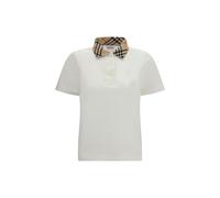 Burberry White Cotton Polo Shirt - L
