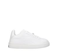 Burberry White Leather Low Top Sneakers - EU41/US8