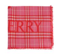 Burberry - Wide EKD Check Wool Silk Scarf - - Accessories - unisex - Rosa - ONE SIZE
