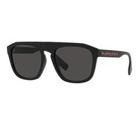 Burberry Wren BE4396U 3464/87 Unisex Sunglasses - Matte Black Frame, Dark Gray Lenses