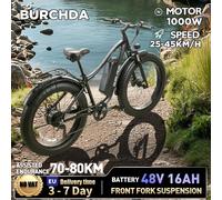 BURCHDA RX02 1000W 45KM/H 26 pollici Mountain Bicicletta Elettrica 48V16AH Batteria Al Litio Fatbike Bici Elettrica Per Adulti Moto