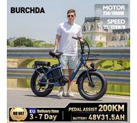 BURCHDA U8 1000 w45km/H 20 pollici bicicletta elettrica 48 v31.5ah batteria al litio Ebike 4.0 Fatbike bici elettrica per adulti U8 Black 31.5AH 1000W(Speed 45KM/H)