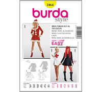Burda 2464 - Cartamodello per Costume di Carnevale da Donna, Taglia 34-44