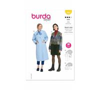 Burda 5860 Giacca Cappotto Modello Per Cucire Taglie 8 - 18 Abilità: Media