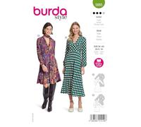 Burda 5885 - Cartamodello per abiti da donna, taglia 34-44, livello 3