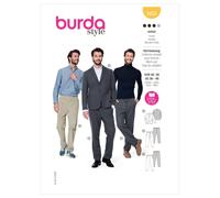 BURDA 5955 Modello Di Cucito Per Completo Da Uomo Taglie 36 - 46 Abilità: MEDIA