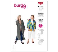 Burda 6107 - Cartamodello per giacca e cappotto (donna, taglia 44-54) Level 1 super Easy