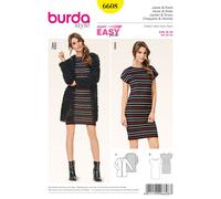 BURDA 6608 Abito E Giacca Modello Da Cucire Taglie 10 - 24 Abilità: SUPER FACILE
