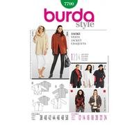 Burda 7700 Giacca Misses Più Cucito Motivo Taglie 12 - 24 Abilità: Molto Facile