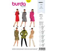 Burda 8292 - Cartamodello per Cappotto da Donna, Taglie dalla 38 alla 48