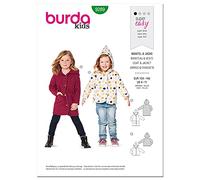 Burda 9289 - Cartamodello per cappotto e giacca per bambini, misura 104-146 Level 0 Super Easy